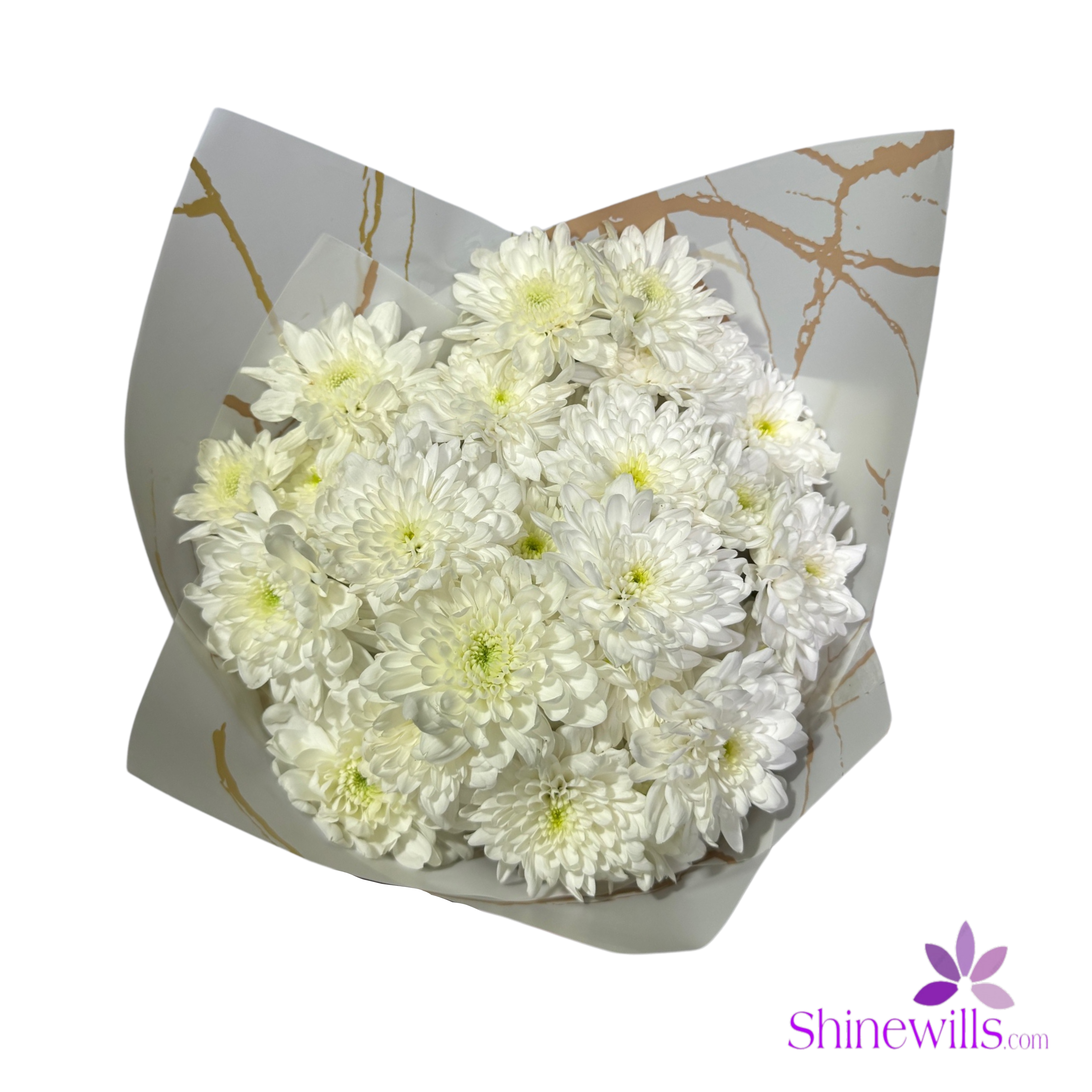 Pure White Chrysanthemum Wrap - Image 3