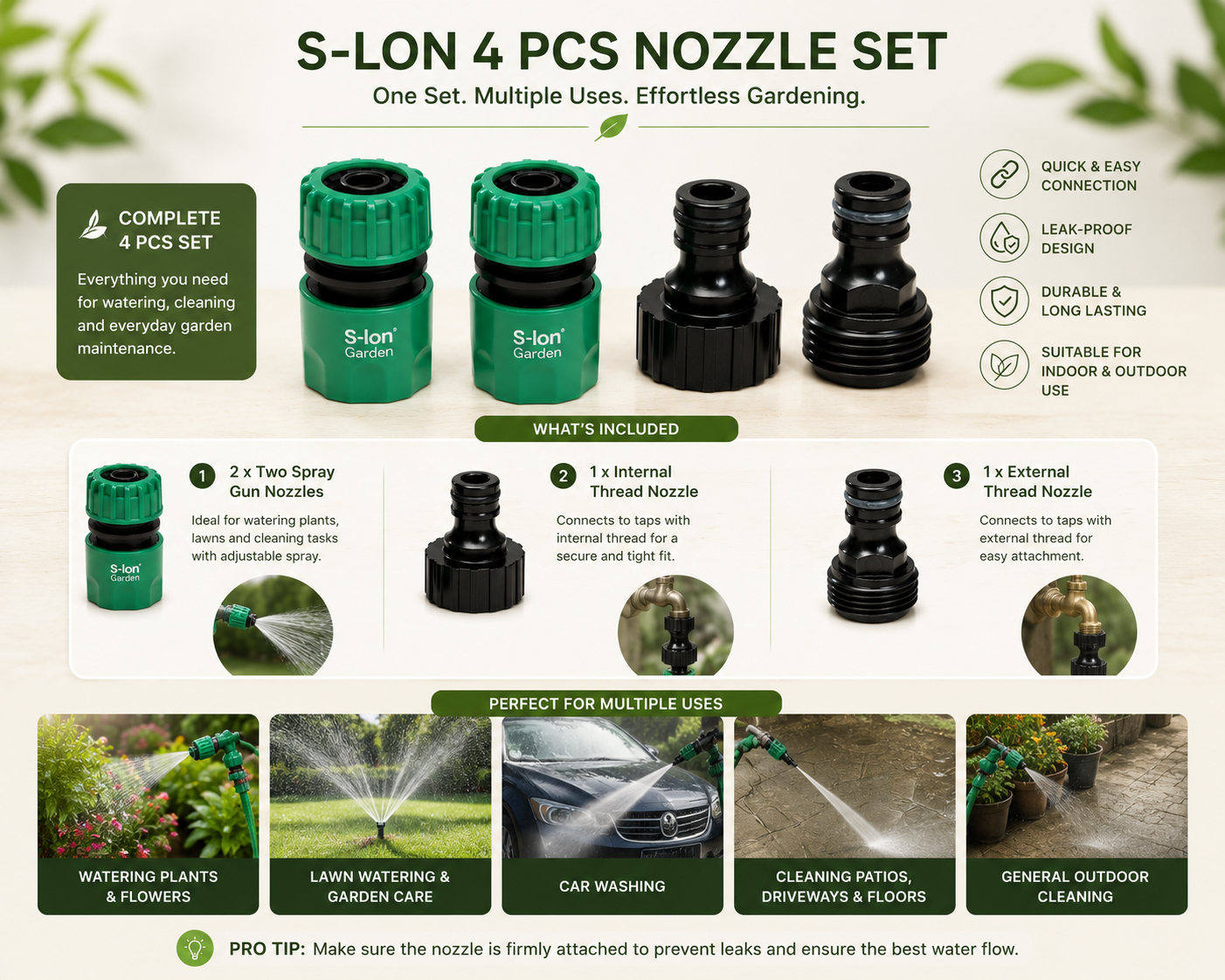 4 Pcs Hose Nozzle Set - S lon - Image 2